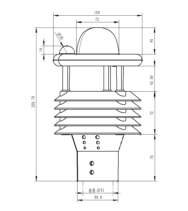 一體化傳感器產品尺寸圖